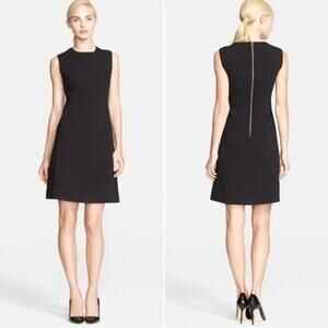 Kate Spade Sicily Dress Womens Size 6 Black Sleeveless Crewneck‎ A-Line Back Zip
